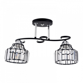 Потолочный светильник  ЭкономСвет 86013/2BK CL - Интернет-магазин бытовой техники, вентиляции, гигиенического оборудования Энерготехника, Екатеринбург