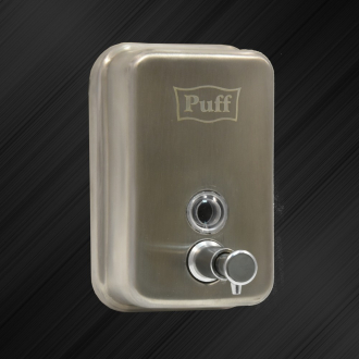 PUFF дозатор для жидкого мыла 500мл нержавеющая сталь 8605M хром/матовый - Интернет-магазин бытовой техники, вентиляции, гигиенического оборудования Энерготехника, Екатеринбург