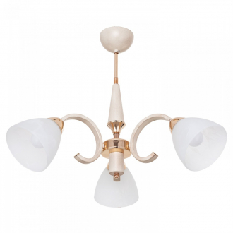 Люстра классическая  ЭкономСвет 8656/3GD+BEG WT - Интернет-магазин бытовой техники, вентиляции, гигиенического оборудования Энерготехника, Екатеринбург
