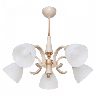 Люстра классическая  ЭкономСвет 8656/5GD+BEG WT - Интернет-магазин бытовой техники, вентиляции, гигиенического оборудования Энерготехника, Екатеринбург