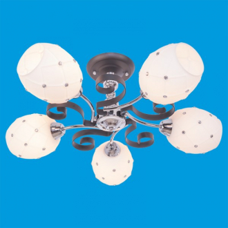 ЭкономСвет.Люстра 90206 / 5BK + CR MK - Интернет-магазин бытовой техники, вентиляции, гигиенического оборудования Энерготехника, Екатеринбург