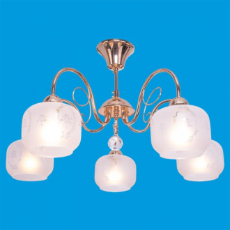 ЭкономСвет.Люстра модерн 91016 / 5FGD WT - Интернет-магазин бытовой техники, вентиляции, гигиенического оборудования Энерготехника, Екатеринбург