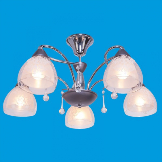 ЭкономСвет.Люстра модерн 91017 / 5CR + BR - Интернет-магазин бытовой техники, вентиляции, гигиенического оборудования Энерготехника, Екатеринбург