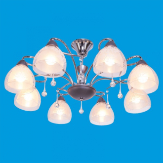 ЭкономСвет.Люстра модерн 91017 / 8CR + BR - Интернет-магазин бытовой техники, вентиляции, гигиенического оборудования Энерготехника, Екатеринбург