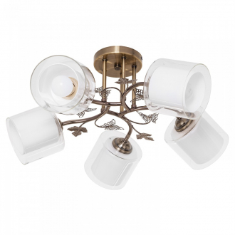 Люстра классическая ЭкономСвет 91032/5AB WT+CL - Интернет-магазин бытовой техники, вентиляции, гигиенического оборудования Энерготехника, Екатеринбург