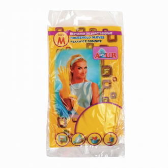 YORK Перчатки хозяйственные резиновые AZUR, с х/б напылением, рифленая ладонь, размер M 911680 - Интернет-магазин бытовой техники, вентиляции, гигиенического оборудования Энерготехника, Екатеринбург