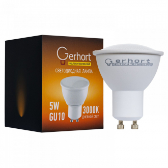 Лампа светодиодная 5W GERHORT GU10 LED 3000K GU10 - Интернет-магазин бытовой техники, вентиляции, гигиенического оборудования Энерготехника, Екатеринбург