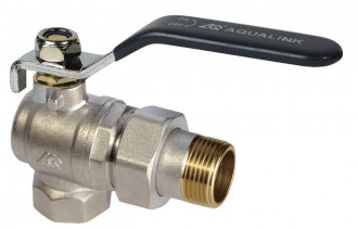 Кран со сгоном угл. Ду020 руч. Aqualink 1/48/8 - Интернет-магазин бытовой техники, вентиляции, гигиенического оборудования Энерготехника, Екатеринбург