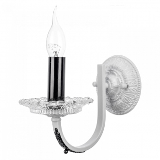 BenCrezo.Бра настенная  классика с хрусталем B11062 / 1wWT + BK - Интернет-магазин бытовой техники, вентиляции, гигиенического оборудования Энерготехника, Екатеринбург