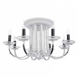 BenCrezo.Люстра потолочная классика с хрусталем B11062 / 8WT + BK - Интернет-магазин бытовой техники, вентиляции, гигиенического оборудования Энерготехника, Екатеринбург