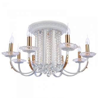BenCrezo.Люстра потолочная классика с хрусталем B11062 / 8WT + GD - Интернет-магазин бытовой техники, вентиляции, гигиенического оборудования Энерготехника, Екатеринбург