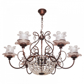 BenCrezo.Люстра потолочная классика с хрусталем B11193 / 6 + 3BR TEA - Интернет-магазин бытовой техники, вентиляции, гигиенического оборудования Энерготехника, Екатеринбург