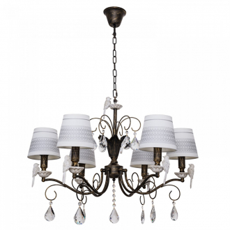 BenCrezo.Люстра потолочная классика с хрусталем B11262/6BG WT+GR - Интернет-магазин бытовой техники, вентиляции, гигиенического оборудования Энерготехника, Екатеринбург