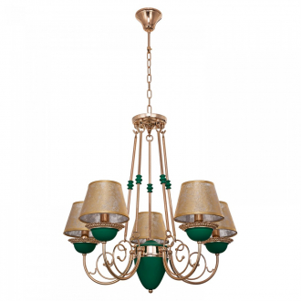 BenCrezo.Люстра потолочная классика B11299/5FGD+GRN FGD - Интернет-магазин бытовой техники, вентиляции, гигиенического оборудования Энерготехника, Екатеринбург