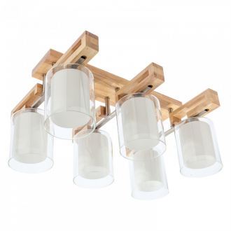 Gerhort.Светильник кантри G31025 / 6WOOD WT + CL - Интернет-магазин бытовой техники, вентиляции, гигиенического оборудования Энерготехника, Екатеринбург