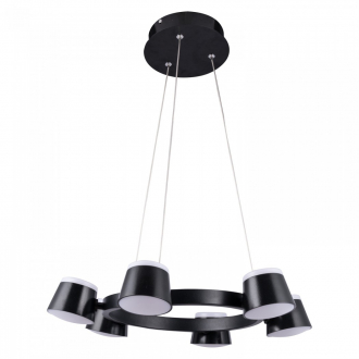 Gerhort Подвесная светодиодная люстра G61237/6BK BK+WT - Интернет-магазин бытовой техники, вентиляции, гигиенического оборудования Энерготехника, Екатеринбург