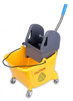 Ведро на колесах с отжимом, 24л, пластик (H0102) - Интернет-магазин бытовой техники, вентиляции, гигиенического оборудования Энерготехника, Екатеринбург