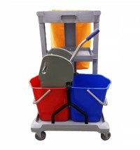 Merida Комплексная уборочная тележка с 2 съемными серыми ведрами по 23 л и мешком д/мусора HFW204 - Интернет-магазин бытовой техники, вентиляции, гигиенического оборудования Энерготехника, Екатеринбург