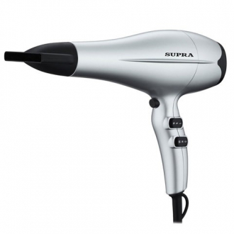 SUPRA Фен PHS-2203L 2200Вт 2 скоростных режима 3 температурных режима ионизация серебро - Интернет-магазин бытовой техники, вентиляции, гигиенического оборудования Энерготехника, Екатеринбург