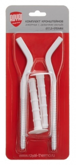 Комплект плоских кронштейнов с дюбелями 7,2х170мм - Интернет-магазин бытовой техники, вентиляции, гигиенического оборудования Энерготехника, Екатеринбург