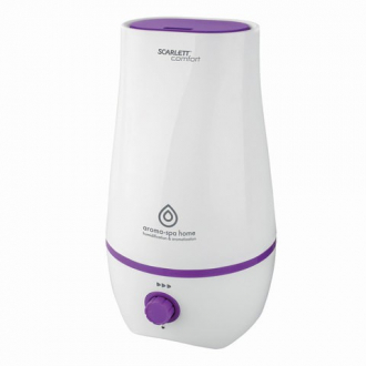 SCARLETT Увлажнитель SC-AH986M14 объем бака 2л 20Вт аромаконтейнер белый с фиолетовым - Интернет-магазин бытовой техники, вентиляции, гигиенического оборудования Энерготехника, Екатеринбург