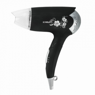SCARLETT Фен SC-HD70IT02 1300Вт 2 скорости 2 температурных режима складная ручка черный - Интернет-магазин бытовой техники, вентиляции, гигиенического оборудования Энерготехника, Екатеринбург