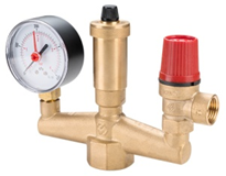 Группа безопасности котла MVI 1" с манометром, пред. клапаном и авт. воздухоотводчиком 1/12 - Интернет-магазин бытовой техники, вентиляции, гигиенического оборудования Энерготехника, Екатеринбург