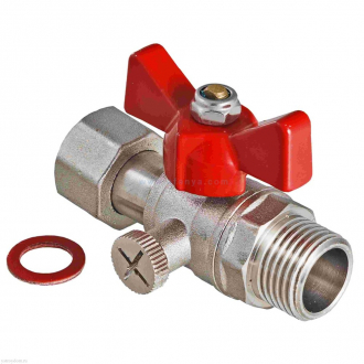 Кран шаровой VALTEC для подключения  манометра, 1/2"нар -1/2"вн. - Интернет-магазин бытовой техники, вентиляции, гигиенического оборудования Энерготехника, Екатеринбург
