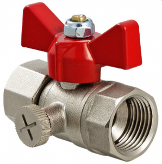 Кран шаровой для подключения  манометра, 1/2"вн. -1/4"вн. - Интернет-магазин бытовой техники, вентиляции, гигиенического оборудования Энерготехника, Екатеринбург