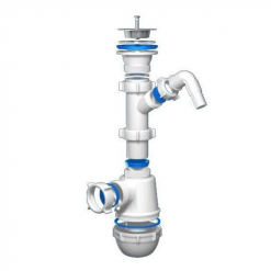 Сифон Ани Грот1 1/2"*40 с отводом стиральной машины (А1000)  1/35 - Интернет-магазин бытовой техники, вентиляции, гигиенического оборудования Энерготехника, Екатеринбург