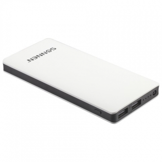 Аккумулятор внешний SONNEN POWERBANK V3802S, 8000mAh, 2 USB, литий-полимерный, бело-черный - Интернет-магазин бытовой техники, вентиляции, гигиенического оборудования Энерготехника, Екатеринбург