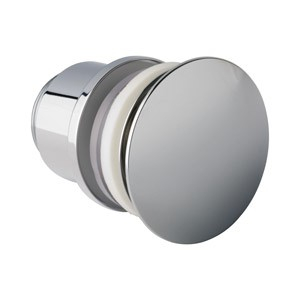 Автоматический донный клапан с пересливом. Управление нажатием. Материал: латунь. Покрытие:хром. - Интернет-магазин бытовой техники, вентиляции, гигиенического оборудования Энерготехника, Екатеринбург