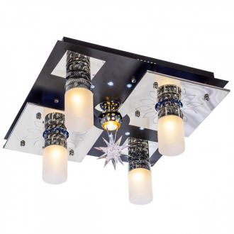 ЭкономСвет Потолочный светильник 8152/4+1BK CR RC WTLED - Интернет-магазин бытовой техники, вентиляции, гигиенического оборудования Энерготехника, Екатеринбург