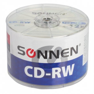 Диски CD-RW SONNEN, 700 Mb, 4-12x, Bulk, 50 шт - Интернет-магазин бытовой техники, вентиляции, гигиенического оборудования Энерготехника, Екатеринбург