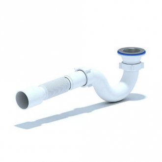 Сифон для душевого поддона 1 1/2"*40 с гибкой трубой 40*50 (Е115)  1/45 - Интернет-магазин бытовой техники, вентиляции, гигиенического оборудования Энерготехника, Екатеринбург