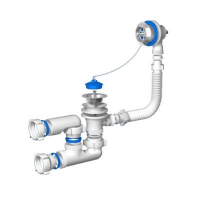 Сифон Ани для ванны регулируемый с выпуском и переливом 1 1/2" с гибкой трубой 40*50 (Е255) 1/30 - Интернет-магазин бытовой техники, вентиляции, гигиенического оборудования Энерготехника, Екатеринбург