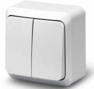 POWERMAN 1162246 Fazenda 7023 Выключатель 2кл о/у 10А 250В - Интернет-магазин бытовой техники, вентиляции, гигиенического оборудования Энерготехника, Екатеринбург