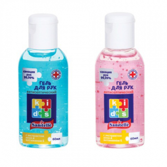 Гель для рук антисептический, 60 мл, SANITELLE Kids (Санитель Детский) "Алоэ", с витамином Е - Интернет-магазин бытовой техники, вентиляции, гигиенического оборудования Энерготехника, Екатеринбург