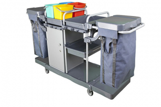 Тележка многофункциональная 2 держателя с мешком и крышкой, 2 полочки, тумбочка, 4x5л - Интернет-магазин бытовой техники, вентиляции, гигиенического оборудования Энерготехника, Екатеринбург