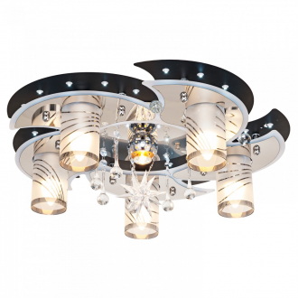 Потолочный светильник ЭкономСвет 5235/5+1BK+CR WT RC WTLED - Интернет-магазин бытовой техники, вентиляции, гигиенического оборудования Энерготехника, Екатеринбург