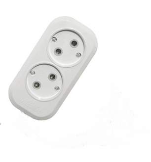 Колодка удлинителя 2 розетки б/з 10А 250В 1188689 - Интернет-магазин бытовой техники, вентиляции, гигиенического оборудования Энерготехника, Екатеринбург