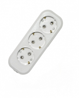 Колодка удлинителя  3 розетки  с/з 16А 250В 1188700 - Интернет-магазин бытовой техники, вентиляции, гигиенического оборудования Энерготехника, Екатеринбург