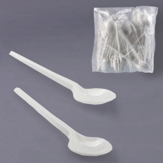 Одноразовые ложки столовые 4000шт 40х100 "Эконом" пластиковые 125мм белые - Интернет-магазин бытовой техники, вентиляции, гигиенического оборудования Энерготехника, Екатеринбург