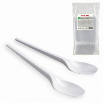 Одноразовые ложки столовые ЛАЙМА "Эталон" 100шт пластиковые 165мм - Интернет-магазин бытовой техники, вентиляции, гигиенического оборудования Энерготехника, Екатеринбург