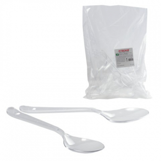 Одноразовые ложки столовые СТАНДАРТ 180мм 48шт ЛАЙМА пластиковые прозрачные "Кристалл" - Интернет-магазин бытовой техники, вентиляции, гигиенического оборудования Энерготехника, Екатеринбург