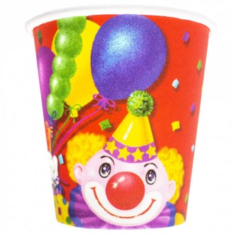 Одноразовые стаканы AMSCAN 6шт "Клоун с шарами" бумажные 190мл для холодного/горячего - Интернет-магазин бытовой техники, вентиляции, гигиенического оборудования Энерготехника, Екатеринбург