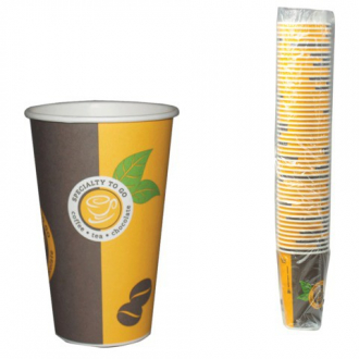 Одноразовые стаканы "Хухтамаки" 50шт бумажные однослойные 400мл цветная печать для хол/горяч - Интернет-магазин бытовой техники, вентиляции, гигиенического оборудования Энерготехника, Екатеринбург