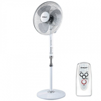 Вентилятор напольный SCARLETT SC-176, d=40 см, 45 Вт, 3 скоростных режима, таймер, пульт Д/У, белый - Интернет-магазин бытовой техники, вентиляции, гигиенического оборудования Энерготехника, Екатеринбург